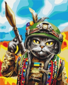 Картины по номерам Кот Гуцул ©Марианна Пащук 48x60 Brushme BS53277L