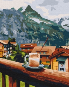 Картини за номерами Капучіно з гірським присмаком 48x60 Brushme BS52596L
