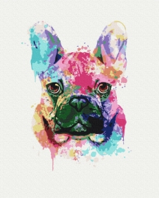 Картини за номерами Барвистий бульдог 48x60 Brushme BS51398L