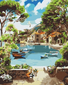 Картини за номерами Лазурна затока 40x50 Brushme BS30106