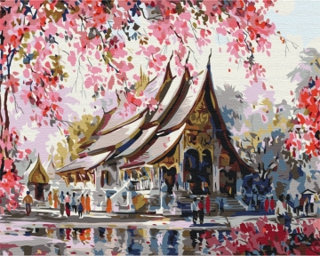 Картини за номерами Тайський храм 48x60 Brushme BS3259L
