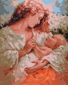 Картины по номерам Мама и малыш 40x50 Brushme BS5743