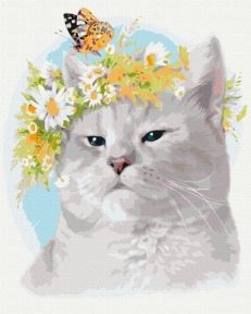 Картини за номерами Котячий настрій 48x60 Brushme BS52540L