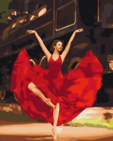 Картини за номерами Страстна балерина 40x50 Brushme BS33808