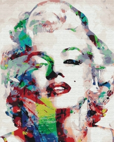 Картины по номерам Красочная Мерлин Монро 48x60 Brushme BS9723L