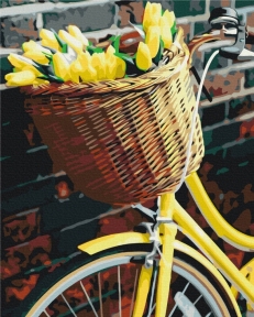 Картини за номерами Кошик для тюльпанів 48x60 Brushme BS51618L