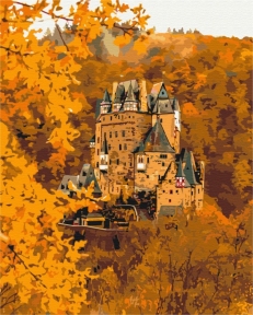 Картины по номерам Осенний замок Эльц 40x50 Brushme BS52372
