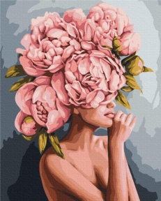 Картины по номерам Прикосновение пионов © Mykhailyshyna Daria 48x60 Brushme BS51481L