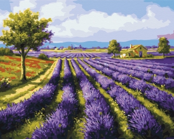 Картины по номерам Лавандовые поля 48x60 Brushme BS8998L