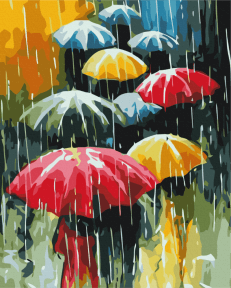 Картини за номерами Дощ кольоровий 40x50 Brushme BS52166
