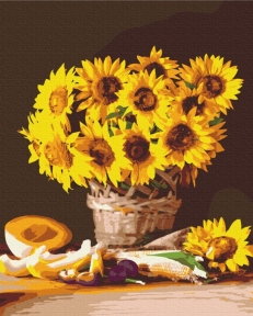 Картины по номерам Яркие подсолнухи 48x60 Brushme BS52732L