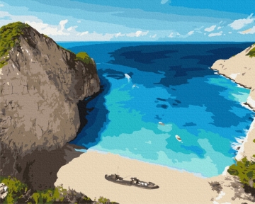 Картины по номерам Голубая лагуна 48x60 Brushme BS52632L