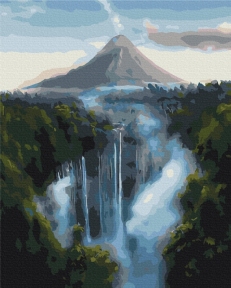 Картини за номерами Водоспад біля гор 48x60 Brushme BS31413L