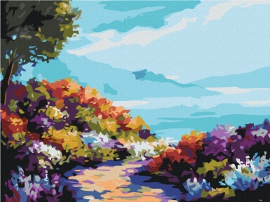 Картини за номерами Квіти біля моря 30x40 Brushme RBS1006