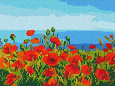 Картины по номерам Поле маков у Аржантёя. Клод Моне 40x50 Brushme BS1005
