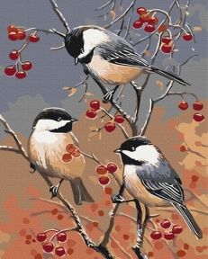Картины по номерам Синички вернулись 48x60 Brushme BS52193L