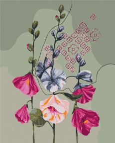 Картины по номерам Мальвы расцвели © Екатерина Савич 40x50 Brushme BS54457