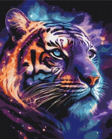 Картины по номерам Космічний тигр 40x50 Brushme BS53692