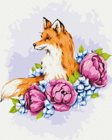 Картини за номерами Квіткова лисиця © Anna Kulyk 48x60 Brushme BS53587L
