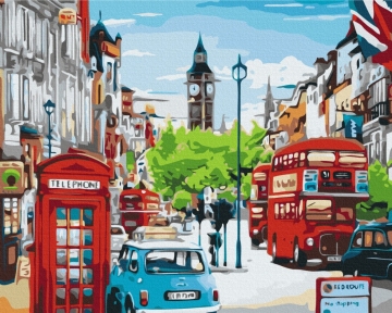 Картины по номерам Час-пик в Лондоне 48x60 Brushme BS33932L