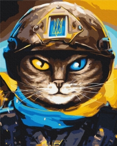 Картини за номерами Котик Захисник ©Маріанна Пащук 48x60 Brushme BS53083L
