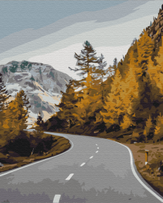 Картины по номерам Пейзажна дорога 40x50 Brushme BS52373
