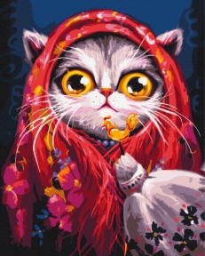 Картины по номерам Кошка в платочке© Марианна Пащук 40x50 Brushme BS54250