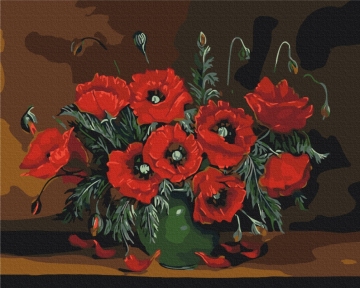 Картини за номерами Натюрморт із маками 48x60 Brushme BS51397L