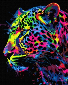 Картины по номерам Цветной леопард 40x50 Brushme BSB0019