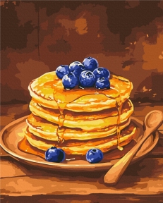 Картины по номерам Панкейки с голубикой 40x50 Brushme BS54443