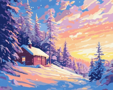 Картины по номерам Пылающее зимнее небо 40x50 Brushme BS54525