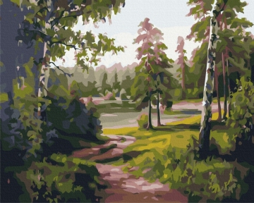 Картины по номерам Березовая долина 48x60 Brushme BS52676L