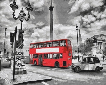 Картины по номерам Автобус в Лондоні 40x50 Brushme BS8246