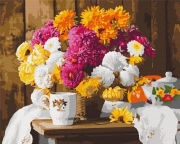 Картини за номерами Осіннє чаювання 48x60 Brushme BS52749L