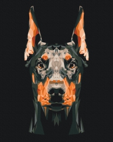 Картини за номерами Доберман 40x50 Brushme BS53693