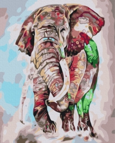 Картины по номерам Радужный слон 48x60 Brushme BS52169L