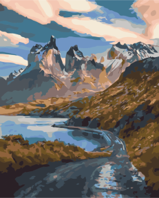 Картины по номерам Горный серпантин 48x60 Brushme BS41084L