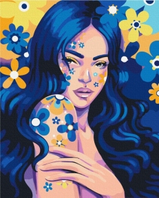 Картины по номерам Дівчина індиго © Поліна Скурихіна 40x50 Brushme BS53734