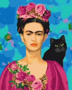 Картины по номерам Фрида с кошкой 48x60 Brushme BS41093L