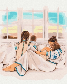 Картины по номерам Материнское тепло ©Алла Березовская 48x60 Brushme BS53276L