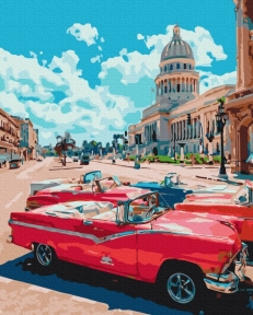 Картины по номерам Рэтро улица 48x60 Brushme BS51615L
