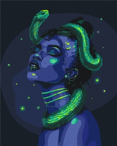 Картины по номерам Твоя неоновая змея © Соломия Ковальчук 40x50 Brushme BS54459
