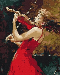Картины по номерам Девушка со скрипкой 48x60 Brushme BS491L