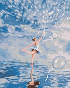 Картины по номерам Голубая балерина 48x60 Brushme BS52714L