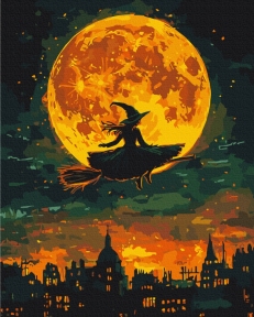 Картины по номерам Полёт ведьмы 40x50 Brushme BS54185