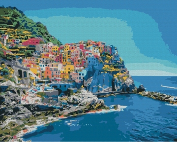 Картини за номерами Берег середземноморя 48x60 Brushme BS51383L