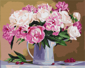 Картины по номерам Натюрморт з піонами 40x50 Brushme BS29775