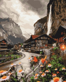 Картини за номерами Містечко у Швейцарії 48x60 Brushme BS36527L