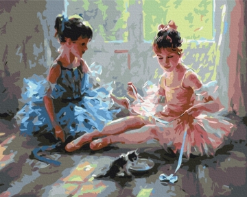 Картини за номерами Балерини з кошеням 48x60 Brushme BS51984L