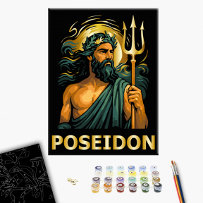 Картины по номерам Посейдон 30x40 Brushme RBS1047B